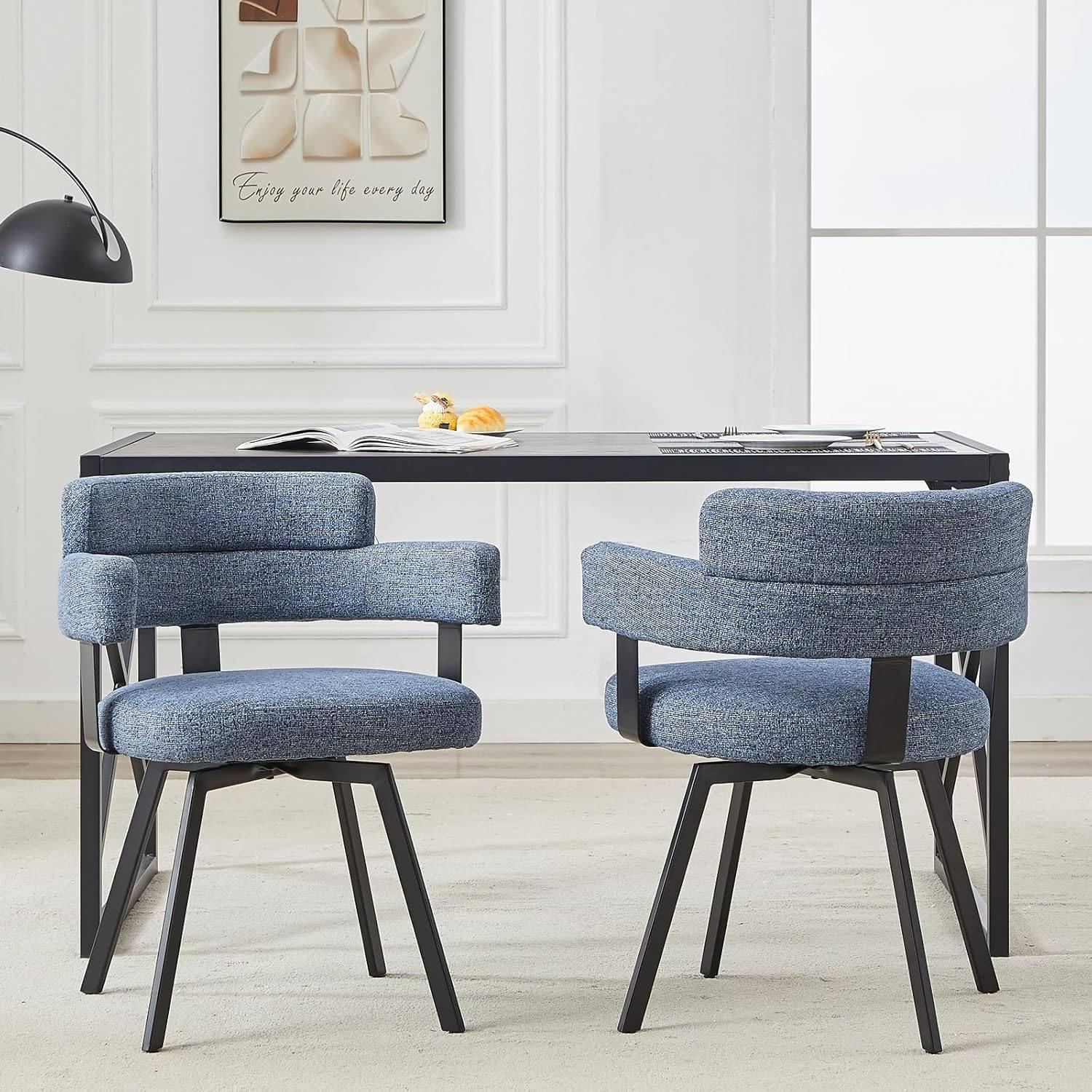 Conjunto de 2 cadeiras de jantar: estilo contemporâneo